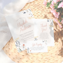 Modern Boho Minimalist Brushstroke Bridal Shower