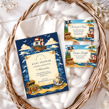 Whimsical Pirate Ship Adventure Baby Shower