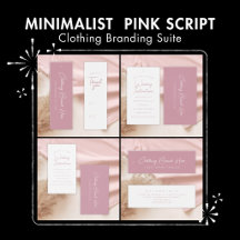 Minimalist Blush Pink Clothing Branding Suite