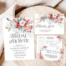 Winter Floral and Berries Bridal Shower