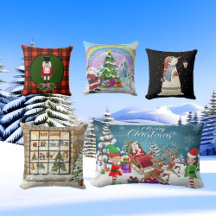 Country Christmas throw pillows
