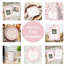 Pink Bow Floral Graduation Party