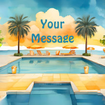 Watercolor Pool Party