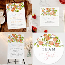 Peach Gender Reveal Party