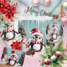 Cute funny penguin.