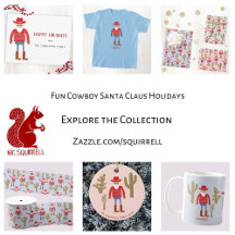 Cowboy Santa Claus Christmas Cards and Gifts