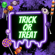 Trick or Treat - Neon Halloween Graphic