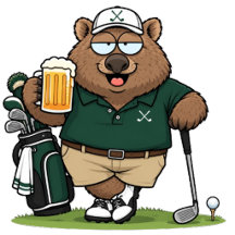 Cheeky Golf Wombat Spirit