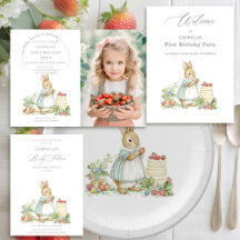 Cute Bunny with strawberries