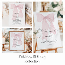 Pink Bow Birthday collection