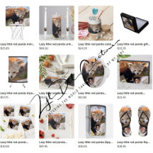 Gifts with lazy little red panda design