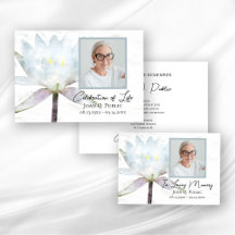 White Water Lily Flower Funeral Memorial