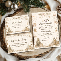Neutral Winter Wonderland Baby Shower