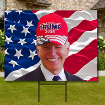 Joe biden Wearing A Trump Hat