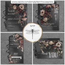 Black Moody Gothic Flowers & Mist Wedding