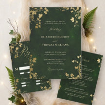 Enchanted Forest Minimal Frame Gold Magic Wedding