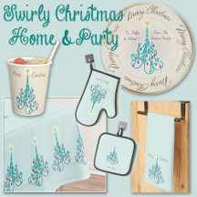 Christmas -- Swirly Christmas Home & Party 