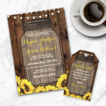 Jar Sunflowers Wood Collection