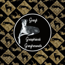 Gold Greyhound Art Deco and Celtic Designs