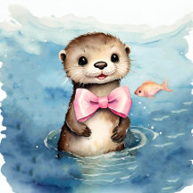 Baby Otter Baby Shower Party Collection
