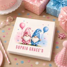 Colorful Happy Gnomes Birthday Party Design 