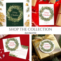 Holiday Greenery Botanical Elegant Christmas