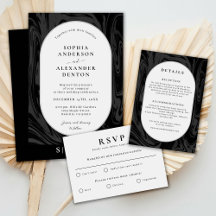 Modern black marble wedding 