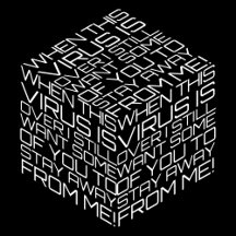 Virus Quote Word Art Cube