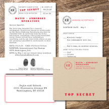 Secret Agent Spy Invitations