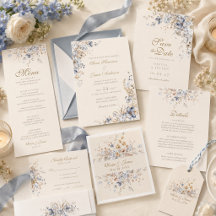 Dusty Blue Botanical Wedding Collection