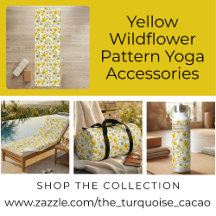 Yellow Wildflower Pattern Yoga Accessories