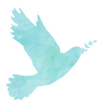 Blue Watercolor Dove
