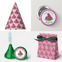 Pink Watermelon Picnic Birthday Party Collection
