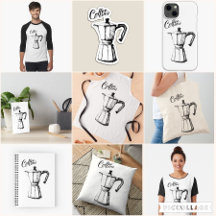 Geyser coffee maker. Graphic arts.