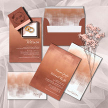 Watercolor Reflections Wedding Terra Cotta