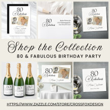 Elegant Script 80 and Fabulous 80th Birthday Party