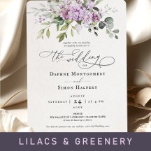 Lilacs & Greenery Calligraphy Wedding 