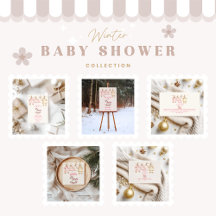 Pink Christmas Rocking Horse Baby Shower