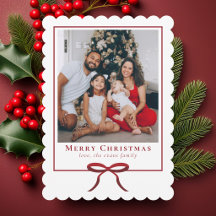 Red Bow Christmas Card & Gift Giving Collection