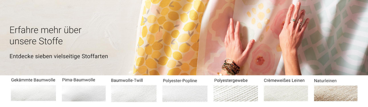 Erfahre mehr über unsere Stoffarten