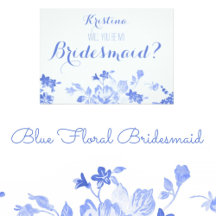 Blue Floral Bridesmaid