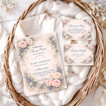 Blue Bow Blueberry Baby Shower