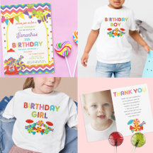 Colorful Sweet Candy Theme Birthday Party Suite