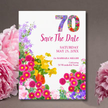 70th Birthday Floral Garden Party Collection