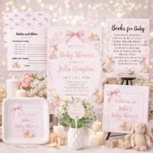 Pastel Baby Shower Collection with Sweet Bunny 
