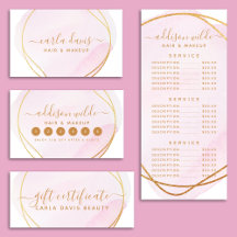 Blush Pink Gold Circle Business Suite
