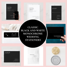 CLASSIC BLACK AND WHITE MONOCHROME WEDDING