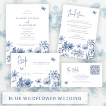 Dusty blue wildflower wedding