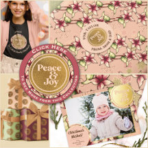 Peace & Joy Christmas Decor: Pink and Gold Glitter