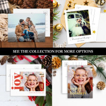 Modern Elegant Christmas Holiday Postcards